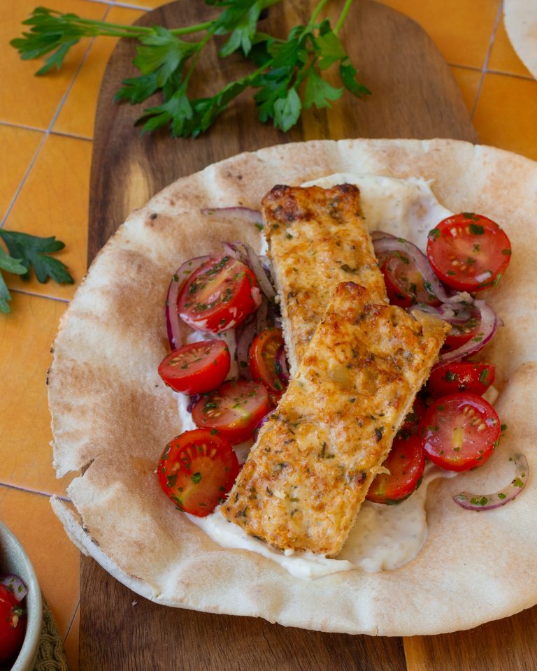 Kebab de poulet haché au four